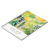Boho Chic Green Tropical Leafy Foliage Botanical Notitieboek (Linkerzijde)
