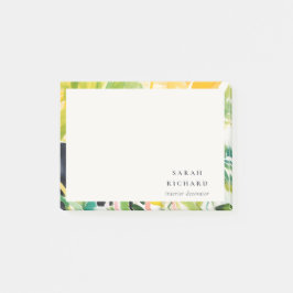Boho Chic Green Tropical Leafy Foliage Botanical Post-it® Notes