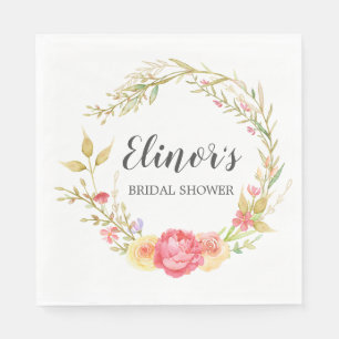 Boho Chic Herfst Bloemenkrans Bruidsdiner Servet