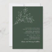 Boho Chic Herfst Herfst Green Sage Wedding Kaart (Voorkant)