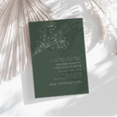 Boho Chic Herfst Herfst Green Sage Wedding Kaart