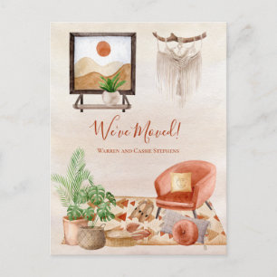 Boho Chic Home Scène Macrame Moving Faire-part