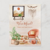 Boho Chic Home Scène Macrame Moving Faire-part (Devant)