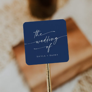 Boho Chic Koninklijk Blauwe Trouw Envelope Zegels