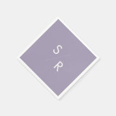 Boho chic lavendel Paarse monogram servetten (Hoek)