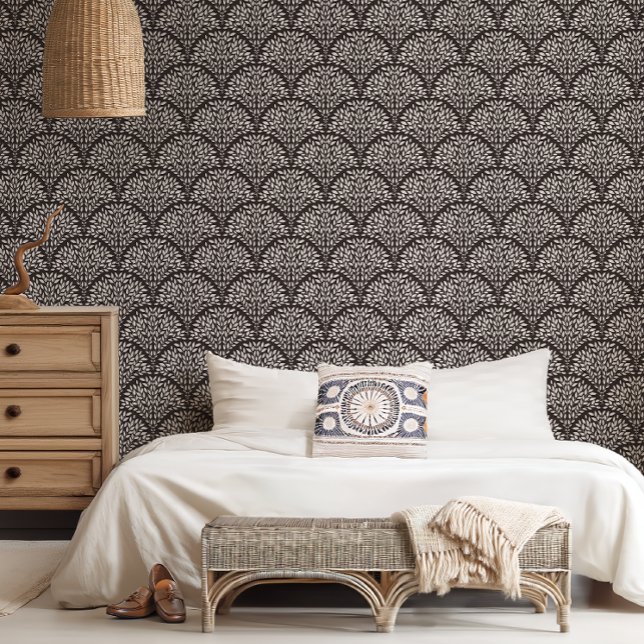 Boho Chic Leaf Scallop Behang (Creator heeft geüpload)