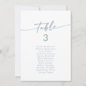 Boho chic leisteen blauw hangend zitschema kaart (Voorkant)