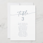 Boho chic leisteen blauw hangend zitschema kaart (Achterkant)