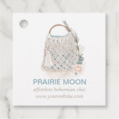 Boho Chic Macrame Waterverf Bag Cadeau Labels (Voorkant)