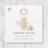 Boho Chic Macrame Waterverf Wand Hanging Labels (Voorkant)