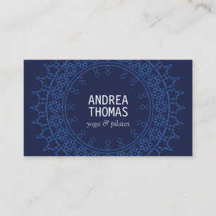 Boho Chic Mandala blauw/blauw Visitekaartje