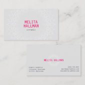 Boho Chic Mandala grijs/roze Visitekaartje (Voorkant / Achterkant)