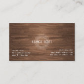 Boho Chic Mandala op Donker Hout Visitekaartje (Achterkant)