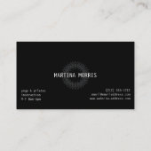 Boho Chic Mandala Zwart/Grijs Visitekaartje (Achterkant)