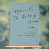 Boho Chic Mariage Acrylique Signal Bienvenue. (Neutre)