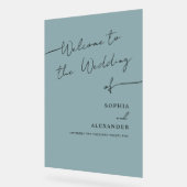 Boho Chic Mariage Acrylique Signal Bienvenue. (Angle)