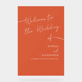 Boho Chic Mariage Acrylique Signal Bienvenue. (Recto)