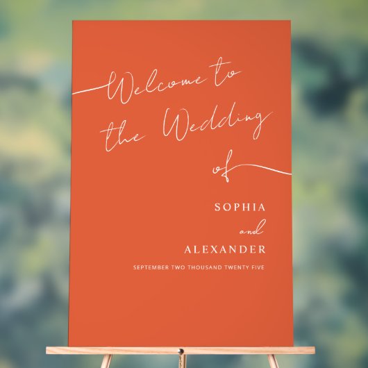 Boho Chic Mariage Acrylique Signal Bienvenue. (Neutre)