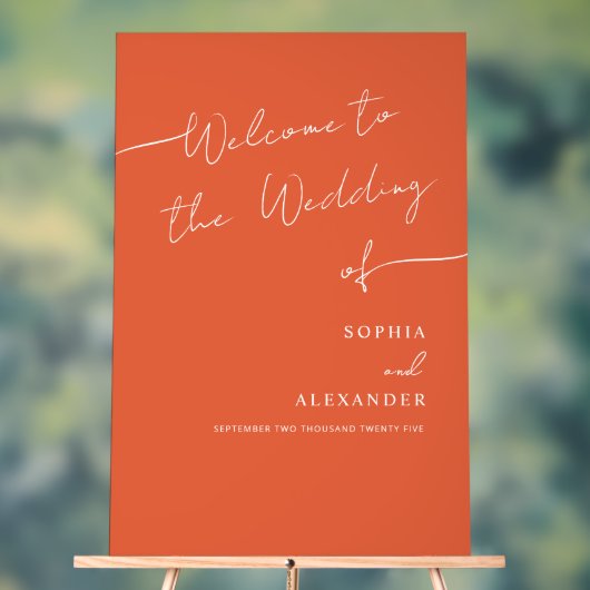 Boho Chic Mariage Acrylique Signal Bienvenue. (Neutre)