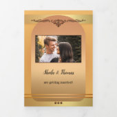 Boho Chic Mariage de automne Tri-fold Faire-part d (Page de couverture)