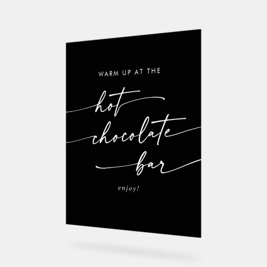 Boho Chic Mariage noir Chocolat Chaud Bar (Angle)