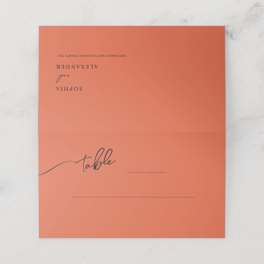 Boho-chic mariage Place & Escort Cartes (Extérieur déplié)