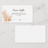 Boho chic minimalistische luier loterij ticket (Voorkant / Achterkant)