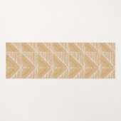 Boho Chic Modern Geometric Lines Pattern Gold Yogamat (Voorkant (horizontaal))