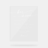 Boho Chic Moderne Simple Blanc Clair Mariage Bar (Recto)