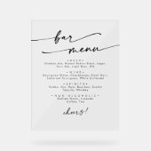 Boho Chic Moderne Simple Clair Mariage Bar (Recto)