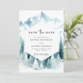 Boho Chic Mountain bruiloft Save The Date (Staand voorkant)