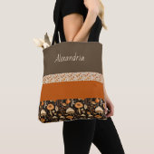 Boho-Chic Mushroom Pattern Canvas tas (Dichtbij)