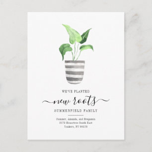 Boho Chic New Roots We hebben Botanical Moving Aankondigingskaart