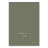 Boho Chic Olive Green Nom de l'invité Place Cartes (Par défaut)