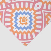 Boho Chic Oranje Pink Yellow Ethnic Geometric Tissuepapier (Detail)