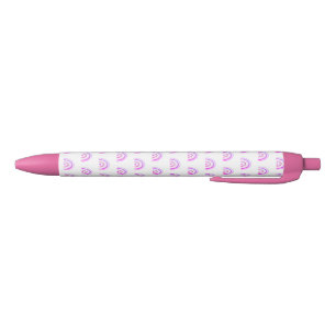 Boho Chic Paarse regenboogpatroon Zwarte Inkt Pen