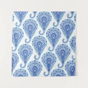 Boho Chic Paisley Naadloos Oriental Wandkleed