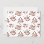 Boho Chic Palm Leaf Bedankt Notitiekaartje (Achterkant)