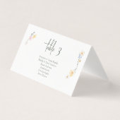 Boho chic Pastel fleurs Mariage Cartes de Place (Front)