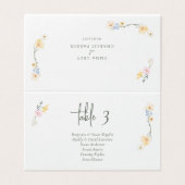 Boho chic Pastel fleurs Mariage Cartes de Place (Outside Unfolded)