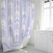 Boho Chic Pastel Paarse Pijl Douchegordijn