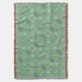Boho Chic Patchwork Aquamarine Deken (Voorkant Verticaal)