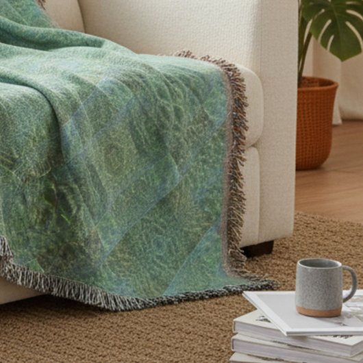 Boho Chic Patchwork Aquamarine Deken