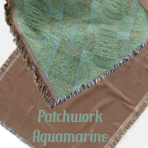 Boho Chic Patchwork Aquamarine Deken