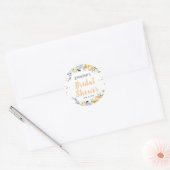 Boho Chic Peach Floral Vrijgezellenfeest Ronde Sticker (Envelop)