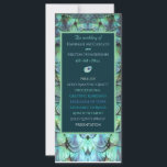 Boho Chic Peacock Back Feathers Programme de maria<br><div class="desc">Aidez vos invités mariages à naviguer à travers le grand événement avec ce programme de célébration de mariages et Qui est-qui. Il est livré avec du texte entièrement customisé, le tout est écrit sur une étonnante impression de plumes paon avec des couleurs vives. Un design original disponible exclusivement à la...</div>
