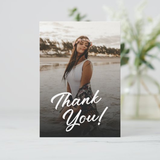 Boho Chic Photo Merci d'anniversaire (Debout devant)