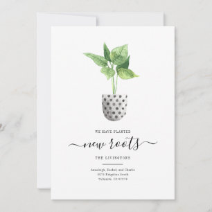 Boho Chic Plantes Nous avons déménagé Faire-part