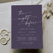 Boho Chic Plum Purple Dîner Invitations