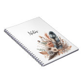 Boho Chic Plumes et fleurs Carnet pour elle (Côté Droit)